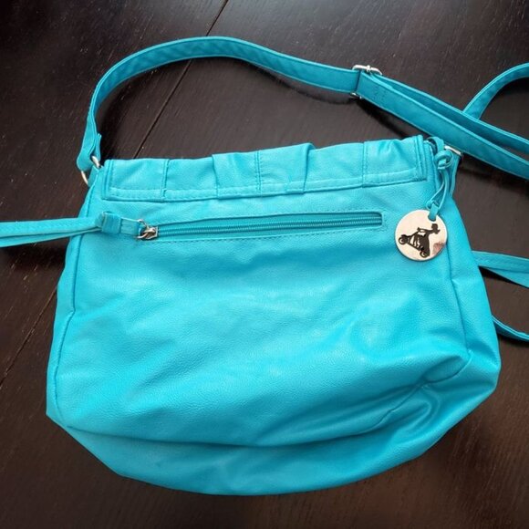 Mia Deluca Bright Blue Shoulder Bag (EUC) - Picture 1 of 3
